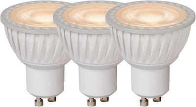 Lucide MR16 - Led lamp - Ø 5 cm - LED Dimbaar - GU10 - 3x5W 3000K - Wit - Set van 3