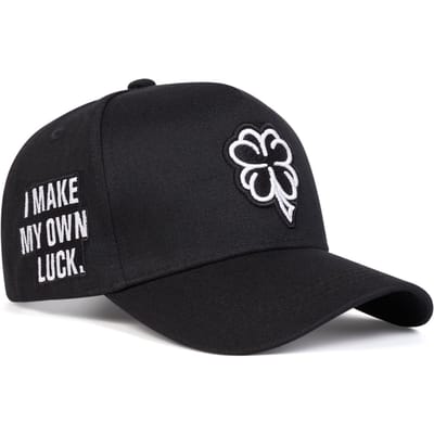 Unisex klaver borduurwerk baseball net caps lente en zomer buiten verstelbaar casual hoeden zonbescherming hoed zwart