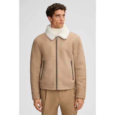Leren jas Monty, beige