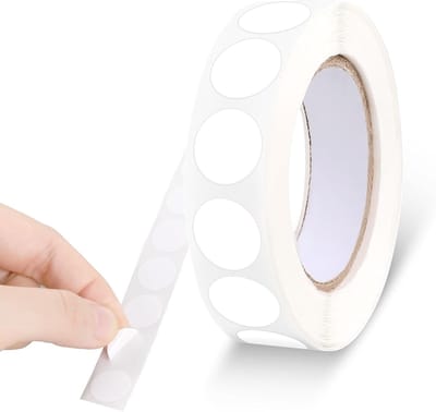 1000 Stuks Ronde Plak Dots, Witte Schrijfbare Labels voor Kantoor, Winkel en Thuis, Markeerpunten (13mm)
