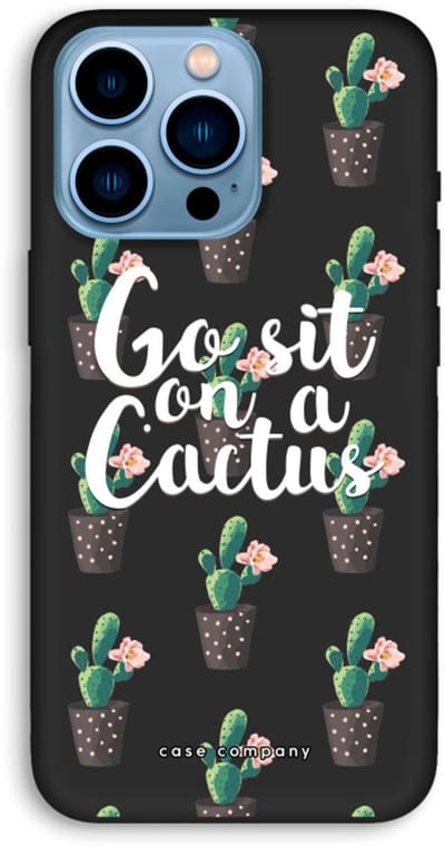 Case Company® - Hoesje geschikt voor iPhone 13 Pro Max hoesje - Cactus quote - Biologisch Afbreekbaar Telefoonhoesje - Bescherming alle Kanten en Schermrand
