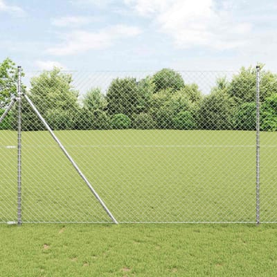 vidaXL - Gaashek - 10 - x - 1,5 - m - Verzinkt - staal - zilver
