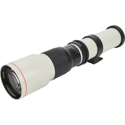 500mm F8-F32 Teleobjectief met handmatige scherpstelling met vaste brandpuntsafstand voor camera met Nikon F-vatting white