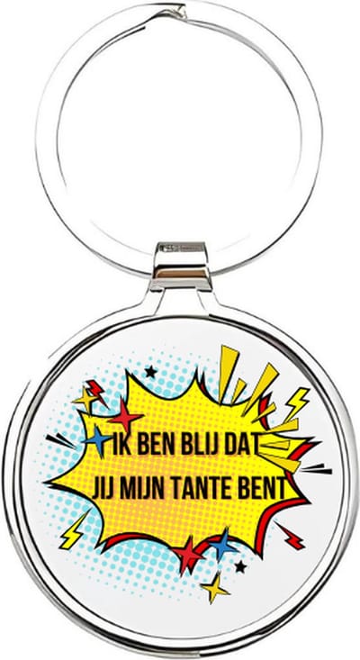 Akyol - Ik ben blij dat jij mijn tante bent Sleutelhanger - tante - De liefste tante - Tante sleutelhanger - sleutelhanger - Sleutelhanger voor tantes - Familie sleutelhanger - verjaardagscadeautje - cadeau voor de liefste tante - Aunt - 4 x 7,5 CM