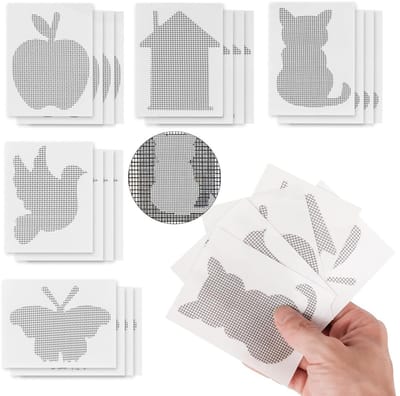 Herstelset voor Horren met Zelfklevende Patches - Ideaal voor Raam, Deur en Tent - 5 Patronen voor Effectieve Reparatie van Muggennetten