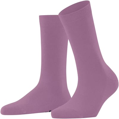 FALKE Family eenkleurig katoen sokken dames roze - maat 35-38