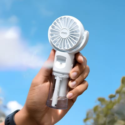 Mini Mist Fan - Compacte Draagbare Ventilator met Mistfunctie - USB-C Oplaadbaar - 4 Snelheden