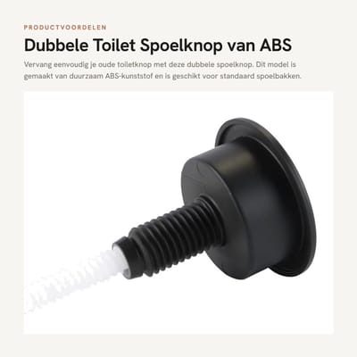 Dailygoods - Dubbele Toilet Spoelknop van ABS Kunststof voor Standaard Spoelbakken