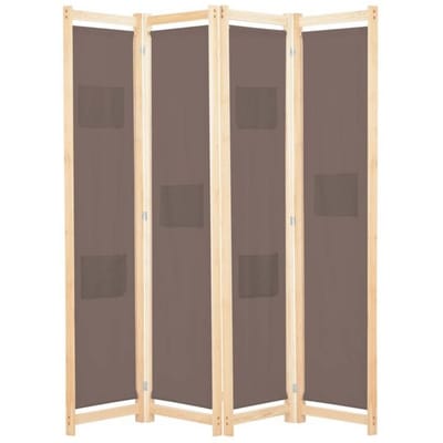 Cloison de séparation - Maison Exclusive - 4 panneaux autoportante - Marron - Sapin massif 160x170x4 cm marron