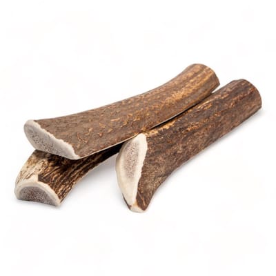 Dailygoods- Gewei Gespleten - Hertengewei - Hondenkluiven - Natuurlijk - Rijk aan proteïne - Set van 3 - Hondenkluif