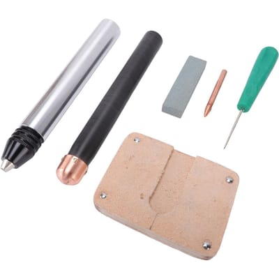6 PIÈCES Outil de taille de silex Portable Haute Durabilité Outils de taille de silex en pierre de cristal pour professionnels débutants beige