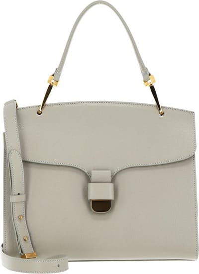 COCCINELLE Leren Handtas Schoudertas Neofirenze Text Handbag Gelso Beige