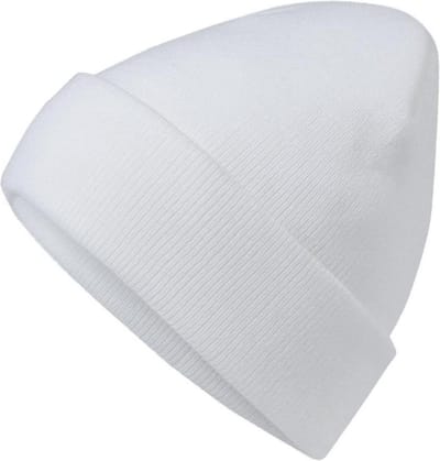 Myrtle Beach - Unisex Gebreide Muts (Wit/Wit)