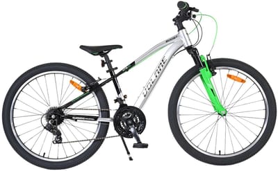 Volare Boost Kinderfiets - 24 inch - Zilver Groen - 21 versnellingen