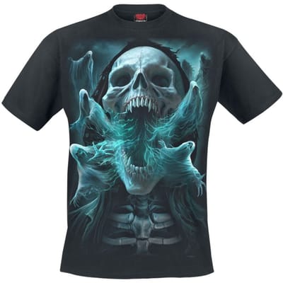 Spiral T-shirt - Ghost Skull - S tot 4XL - voor Mannen - zwart