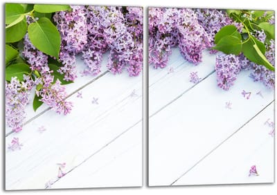 TMK ArtDeko Serie - Glazen Beschermplaat - 2x40x52 cm - Lilak - Veelkleurig