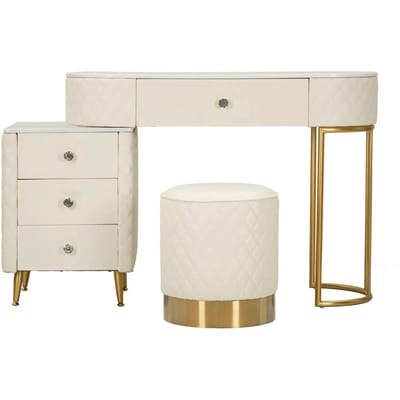 Bureau met kruk Bed Desk Sharon White With Stool 120×40×75 cm