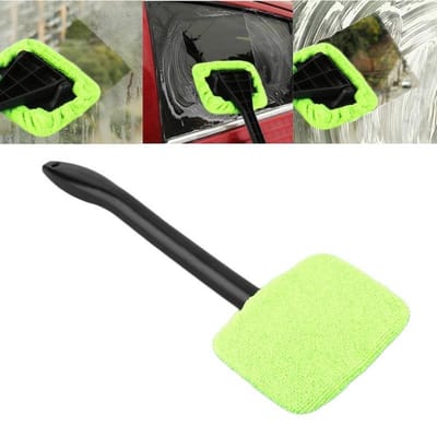 Auto raam cleaner borstel -Raamwisser Auto - Window Cleaner -Raamwissers- Raamtrekker- Auto Wasbare Borstel -  Microfiber - Auto Window Cleaner Lange Handvat -  Ruitenwisser Cleaner Doek