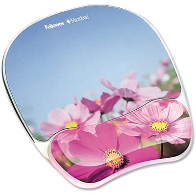Gel Mouse Pad met Polssteun en Microban Bescherming - 9" x 7.5" - Blauw/Roze