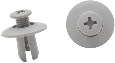 Dailygoods- Klinknagels 8 mm - Kunststof - Bevestiging - 20 Stuks - Grijs - Voor montage zijdorpels en bumpers - Bevestigingsclips