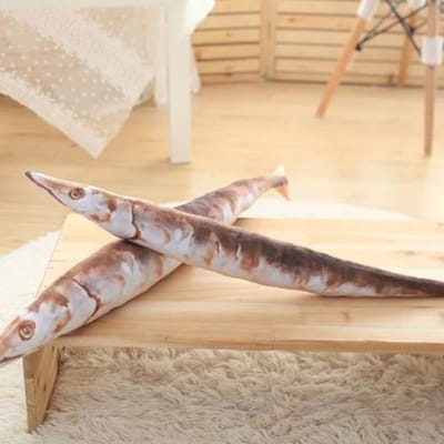 Oreiller poisson animal marin réaliste drôle maléfique peluche saury jouets pour bébé coussin cadeaux d'anniversaire. 45cm blanc