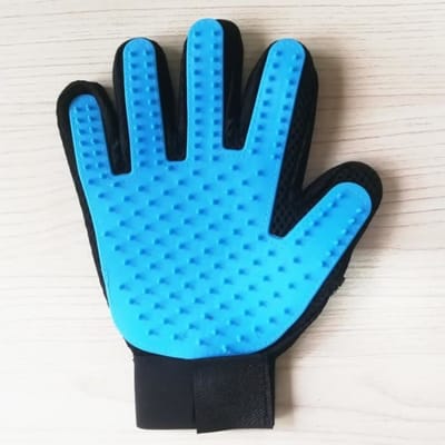 Gants de toilettage - Sky Blue - Élimination des poils - Pour chats - Plastique - Accessoires animaux bleu ciel