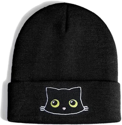 Gebreide Dierenmuts voor Kattenliefhebbers, Schattige Cadeaus voor Vrouwen en Meisjes, Warme Kattenoor Muts voor de Winter