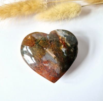 Druzy Rode Mosagaat Hart 6-8cm – #50 (perfect voor Valentijn)