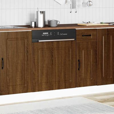 vidaXL - Vaatwaspaneel - Kalmar - 60x1,5x57 - cm - bewerkt - hout - bruin - eikenkleur