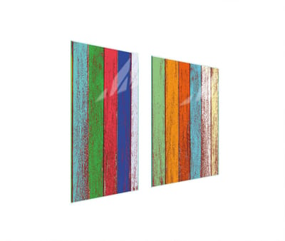 TMK ArtDeko - Gekleurde Glazen Beschermplaat - 75x52 cm - Verhard Glas - Antibacteriële Eigenschappen