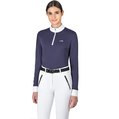 Dames wedstrijdpolo met lange mouwen Equiline Casec