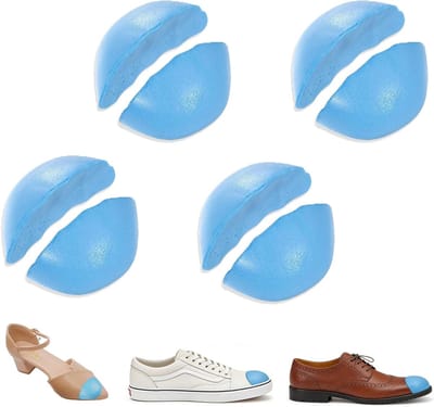 Verstelbare schoenvullers voor te grote schoenen - Uniseks schoenverkleiners, zachte schuimrubberen inzetstukken voor hoge hakken, voetpijnverlichting en comfort (medium, blauw)