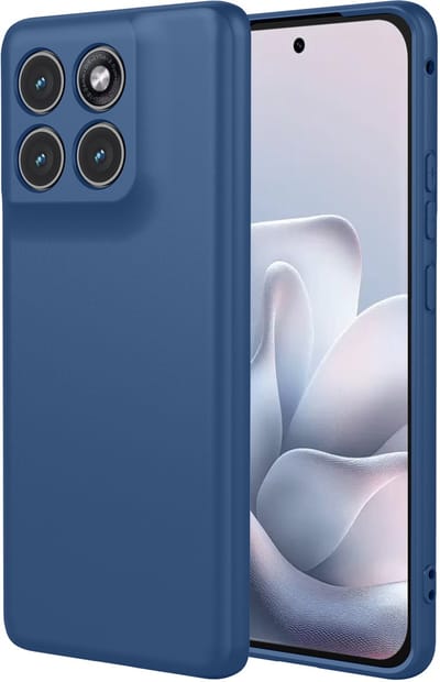 MobyDefend Hoesje - Geschikt voor Motorola Edge 70 Fusion - Matte Siliconen Backcover - Blauw