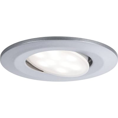 LED-inbouwlamp Calla Basisset zwenkbaar IP65 rond 90 mm 30° 10x5,2W 10x460lm 230V dimbaar 4000K Chroom mat
