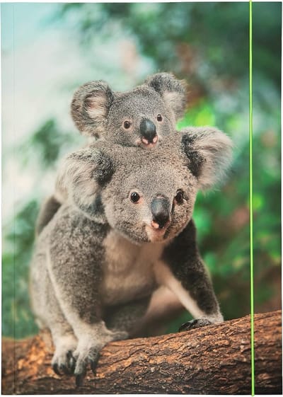 A3 Verzamelmap Jungle Cuties van stevig karton met elastiek
