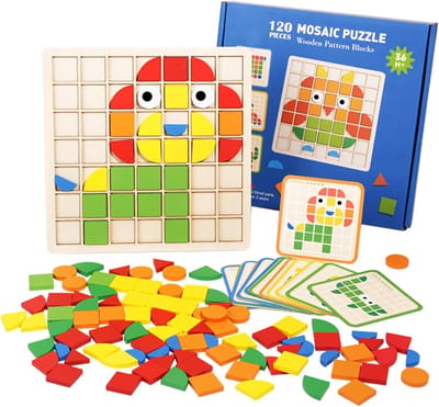 Houten Tangram Puzzels voor Kinderen - Geometrische Vormen en Creatieve Mozaïekpuzzels
