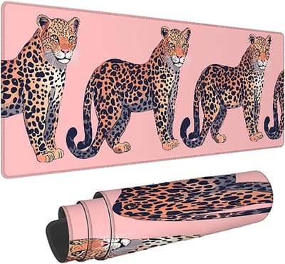 Bureauonderlegger XXL - Gaming muismat - Thuis en kantoor - Antislip en wasbaar - 120x60cm - Roze