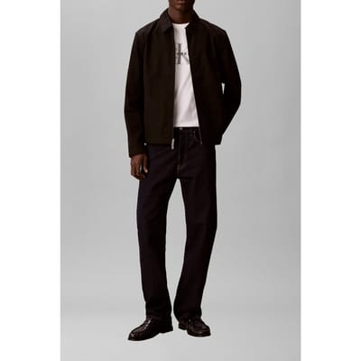 Calvin Klein Ls Cotton Wing Collar Jacket Black Taglia: S | Giacche leggere Outlet | Uomo | Nero