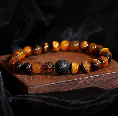N3 Collecties  Tijgeroog Kraal Armband Yoga Unisex