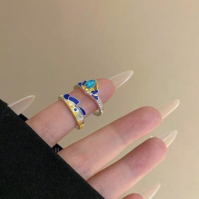 Jeu Anime Genshin Impact Neuvillette Focalors Arlecchino Nahida Anneau Unisexe Anneaux Réglables Fête Cosplay Bijoux resizable gray