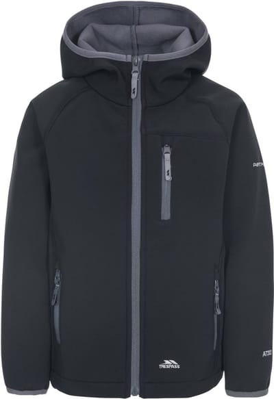 Trespass Kian Softshelljack Zwart 3-4 Years Kinderen