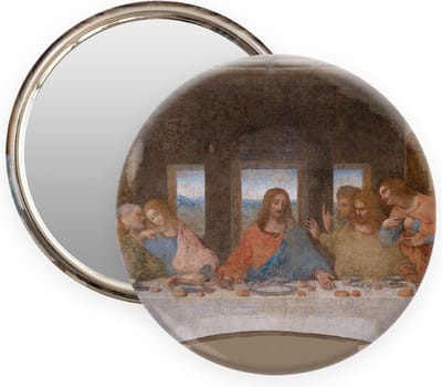 Lanzfeld - Zakspiegeltje Ø 80 mm - Make up spiegel - Leonardo da Vinci - Laatste Avondmaal