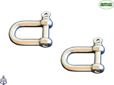 AMIG – D Sluiting 10mm M10 – 2 stuks – RVS 316 – Zeewater en Zuur Bestendig - Harpsluiting
