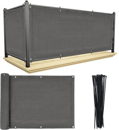 HDPE Balkonafscherming 3 x 10 voet - Uv- & Weerbestendig Voor Terras en Reling