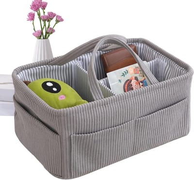 Luier Organizer - Opbergtas Babykamer - Baby Verzorging - Meerdere Compartimenten - 38x25x18 cm - Grijs