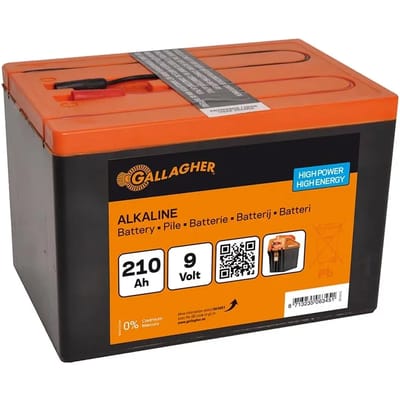 Gallagher PowerPack Alkaline Batterij 9V (210Ah) - Voor langdurige stroomvoorziening
