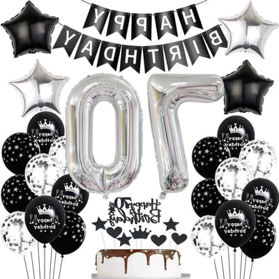 Solidchoice - Verjaardagsdecoratie Set voor de 70e Verjaardag