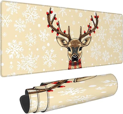 Bureauonderlegger - Grote muismat - Kantoor en gaming - Antislip en wasbaar - 140x60 cm - Geel