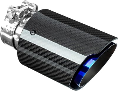 Roestvrijstalen en carbon uitlaatpunten 54 mm, universele inlaat en uitlaat demper voor dieper motorgeluid, eenvoudig te monteren voor auto’s