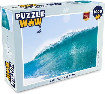 Puzzel Zee - Golf - Blauw - Legpuzzel - Puzzel 1000 stukjes volwassenen